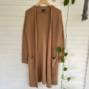 Long knit cardigan